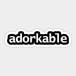 Adorkable Minimal White Text Typography Sticker